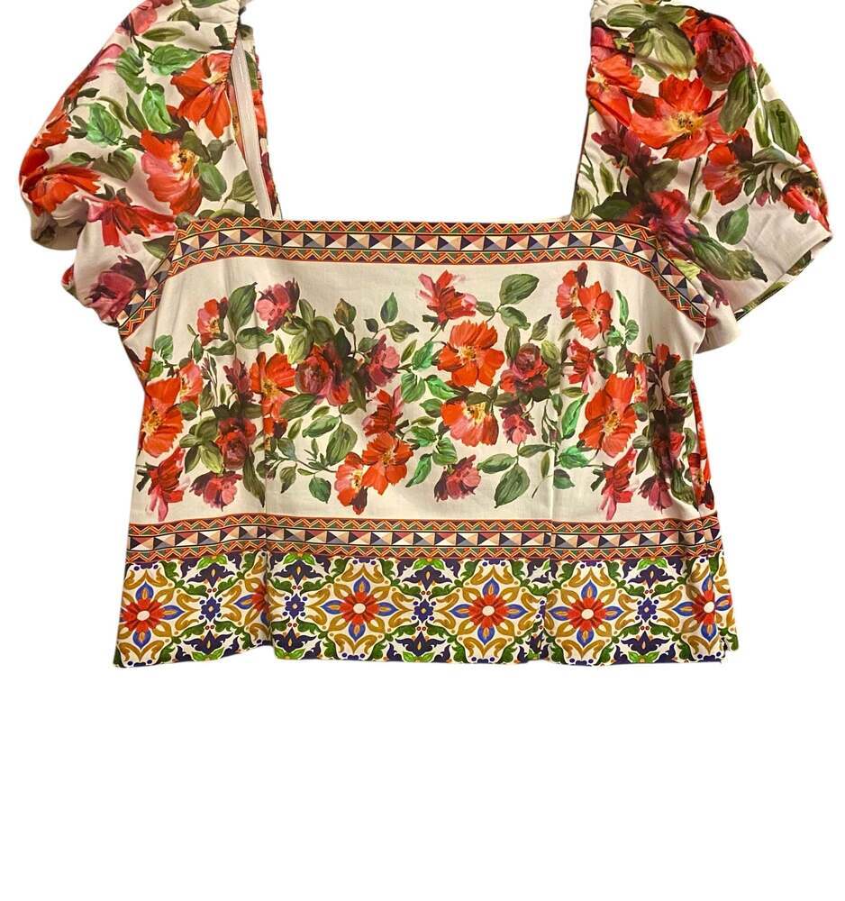 Antonio Melani Blissful Blossoms Floral Crop Top